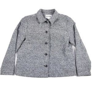 Vintage Light Marled Gray Rayon Jacket Coat Medium